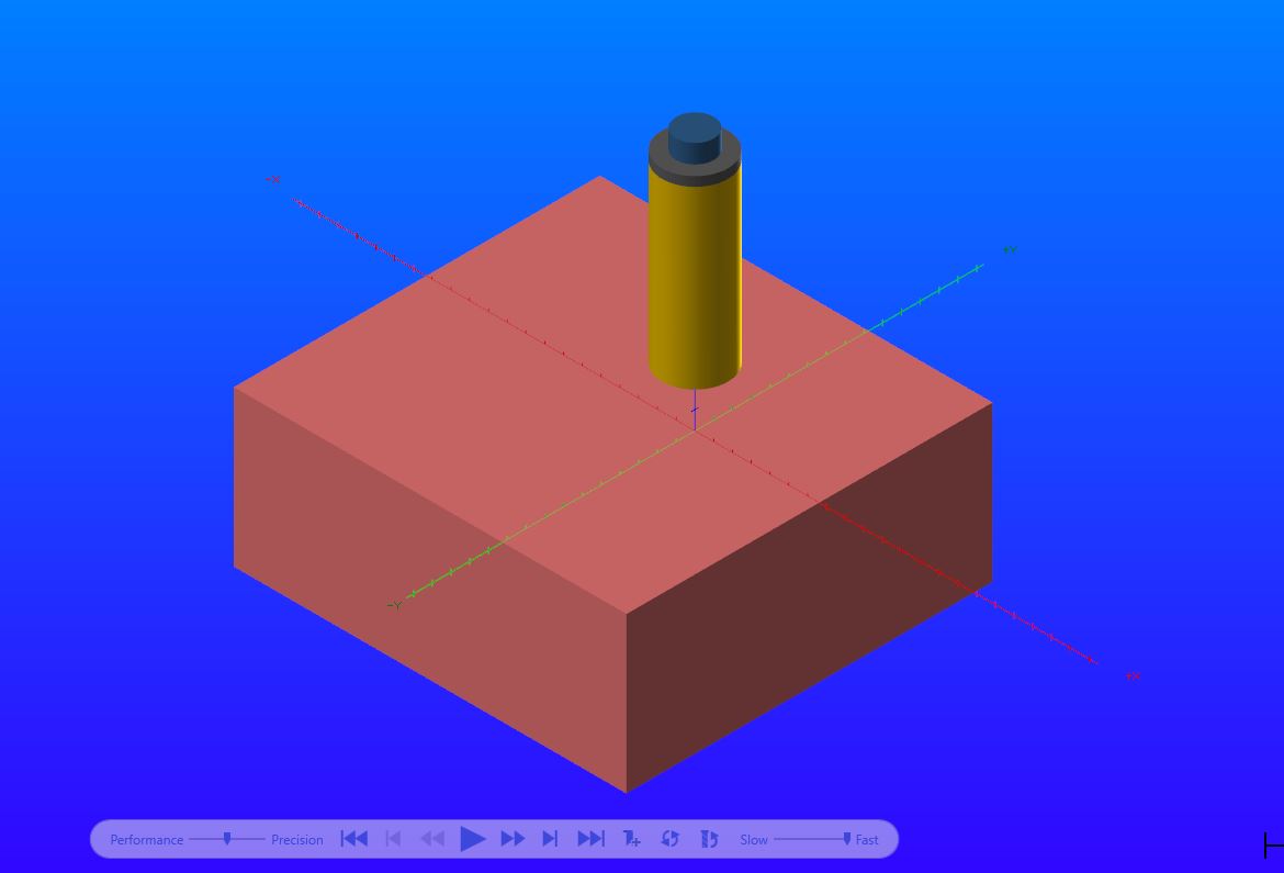 Solid block before machining