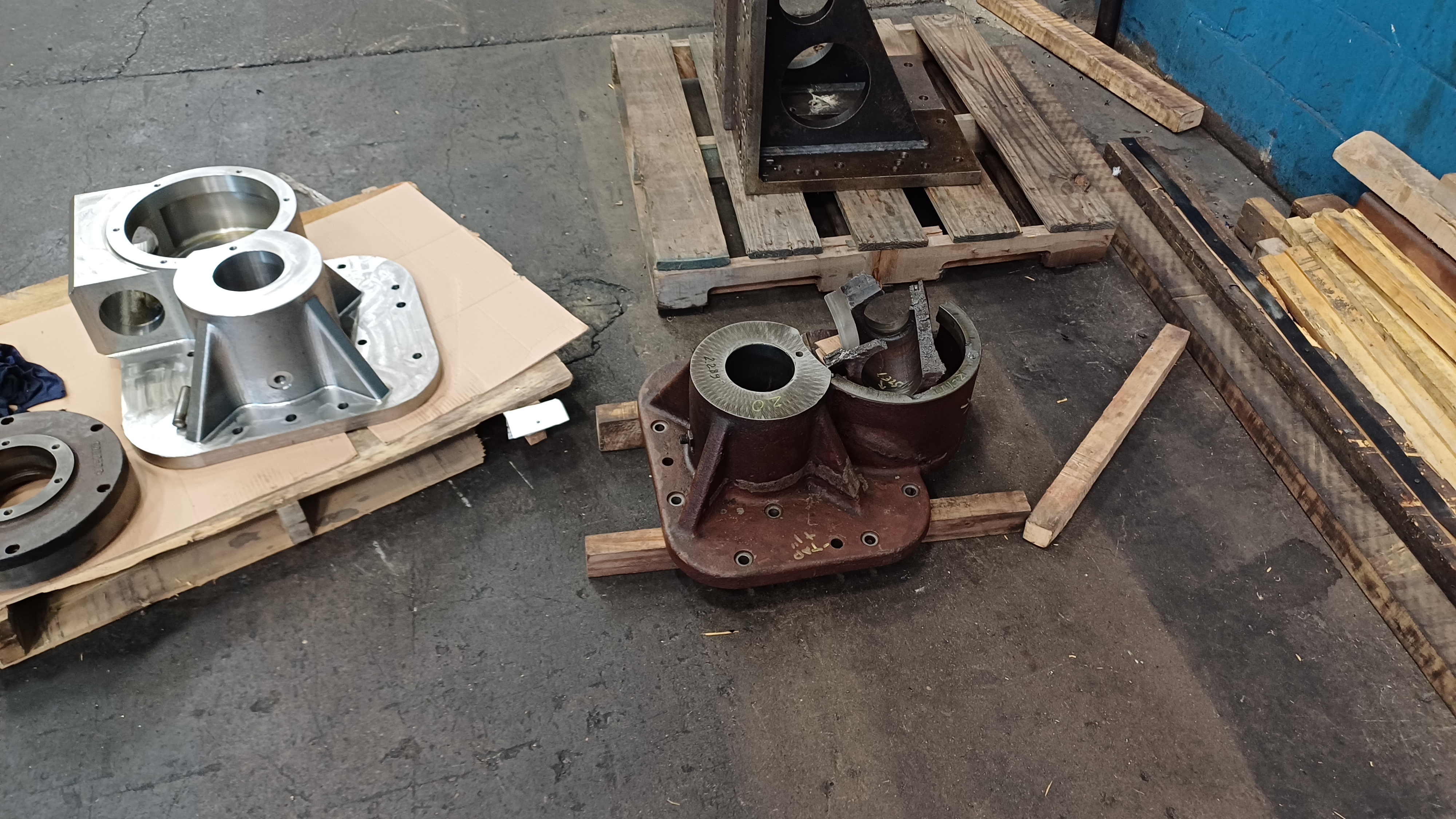 Broken gear and new gear side by side